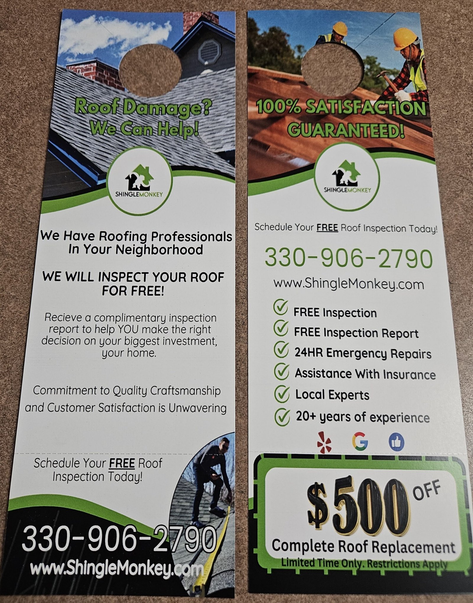 Shingle Monkey Door Hangers