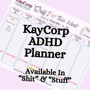 ADHD Weekly To-Do Planner | Stuff or Sh*t (Printable PDF)