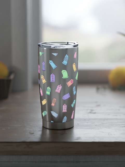 Happy Condom Tumbler for the Rainbow Society
